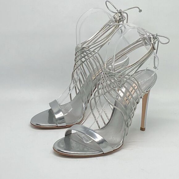 Casadei Multi-strap metallic leather sandals size 6.5 - Picture 4 of 11